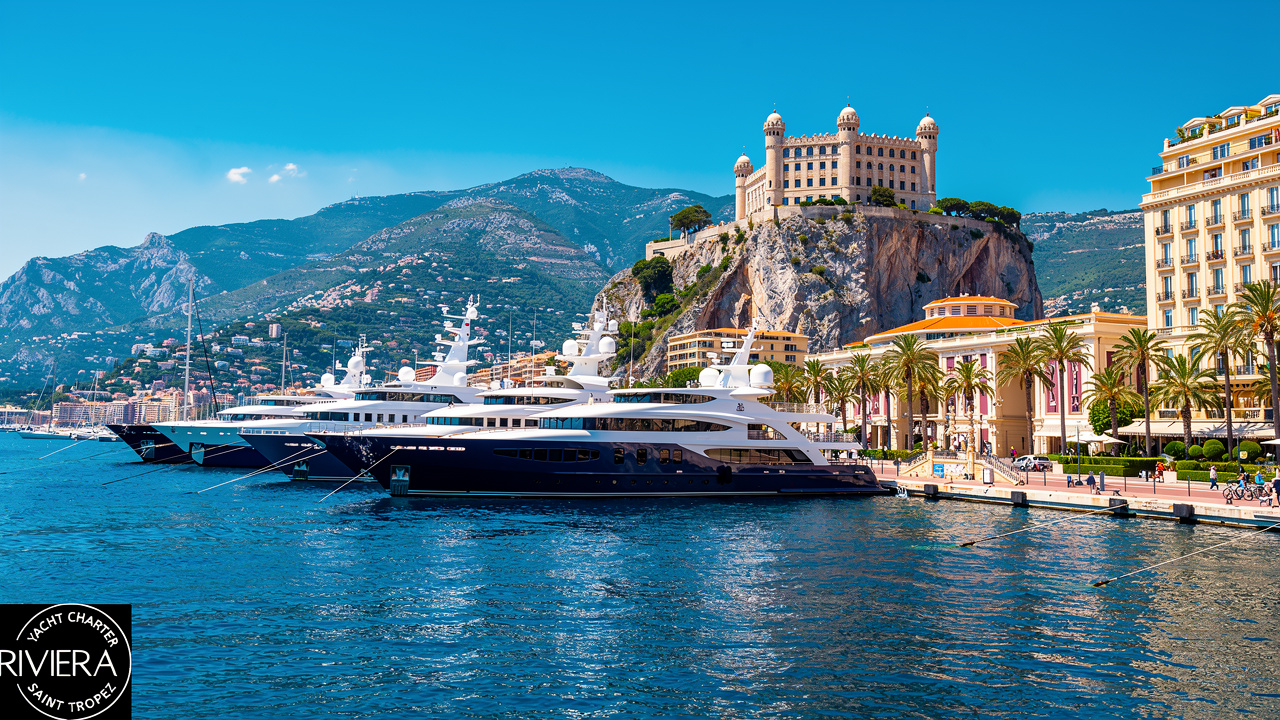 Superyachts docked in Monaco's Port Hercule